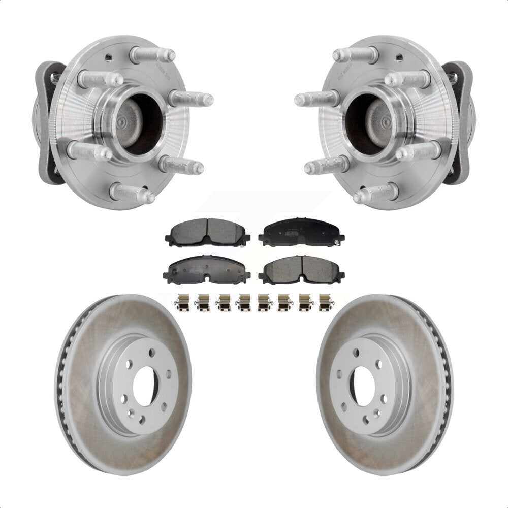 Hub Bearing Coat Brake Rotor Pad Front Kit For Chevrolet Colorado GMC Canyon RWD