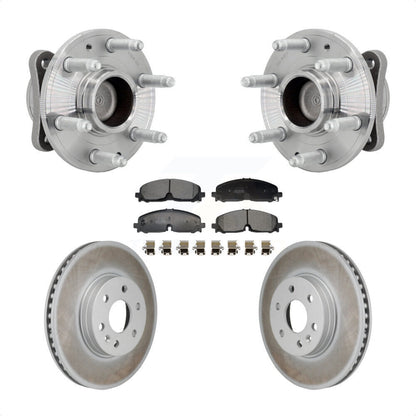 Hub Bearing Coat Brake Rotor Pad Front Kit For Chevrolet Colorado GMC Canyon RWD