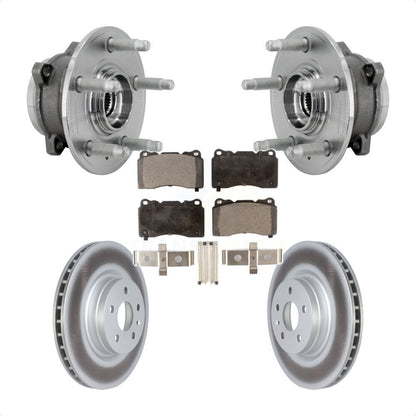 Hub Bearing Assembly Coated Disc Brake Rotors And Pads Front Kit For Tesla S X