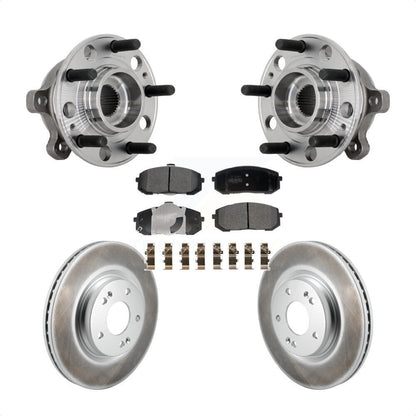 Hub Bearing Assembly Coated Brake Rotor Pads Front Kit For Hyundai Sonata Kia K5