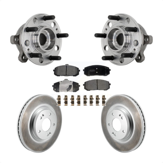 Hub Bearing Assembly Coated Brake Rotor Pads Front Kit For Hyundai Sonata Kia K5