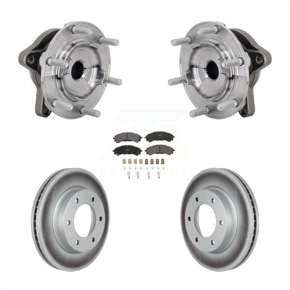 Hub Bearing Coated Disc Brake Rotor Pads Front Kit For 2019-2023 Ford Ranger 4WD