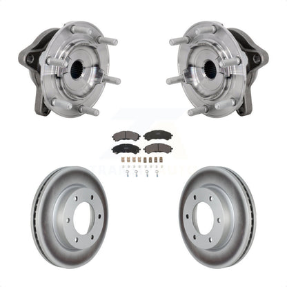Hub Bearing Coated Disc Brake Rotor Pads Front Kit For 2019-2023 Ford Ranger 4WD