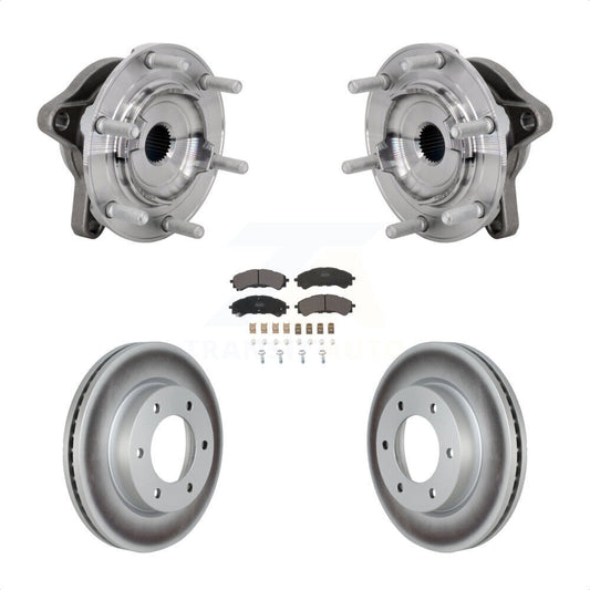 Hub Bearing Coated Disc Brake Rotor Pads Front Kit For 2019-2023 Ford Ranger 4WD