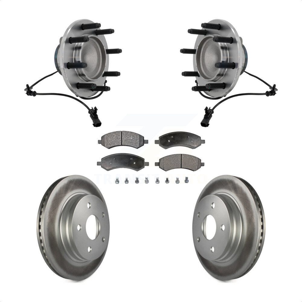 Hub Bearing Coat Brake Rotor Pads Front Kit For Dodge Ram 1500 With 8 Lug Wheels