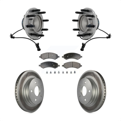 Hub Bearing Coat Brake Rotor Pads Front Kit For Dodge Ram 1500 With 8 Lug Wheels