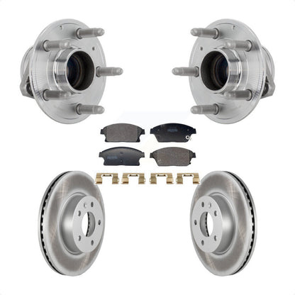 Hub Bearing Assembly Coated Disc Brake Rotor And Pads Front Kit For Cadillac ATS