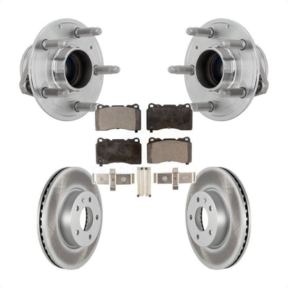 Hub Bearing Coated Brake Rotor Pad Front Kit For 2019 Cadillac ATS Base with RWD