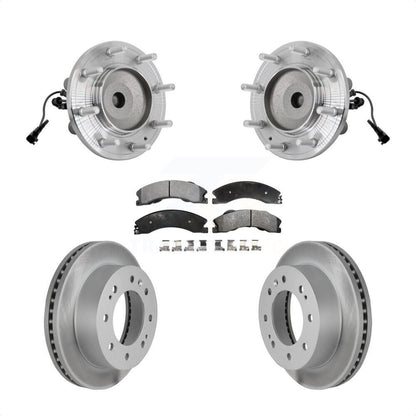 Hub Bearing Coat Brake Rotor Pads Front Kit For GMC Sierra 3500 HD Chevrolet RWD