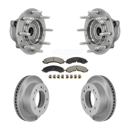 Hub Bearing Coated Brake Rotor Pad Front Kit For GMC Chevrolet Silverado 2500 HD