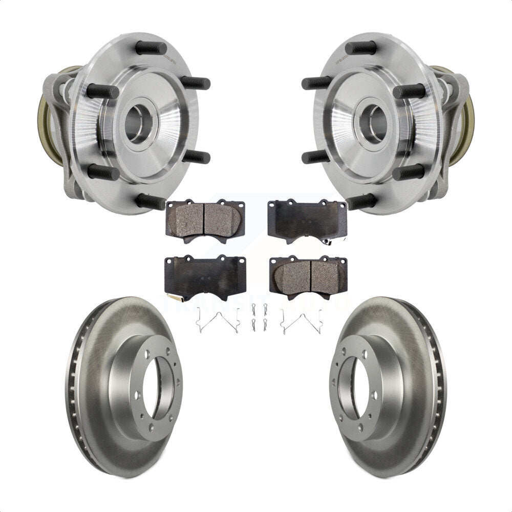 Hub Bearing Coat Brake Rotor Pads Front Kit For Toyota Tacoma 4Runner FJ Cruiser