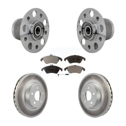 Hub Bearing Coated Brake Rotor & Pads Front Kit For Mercedes-Benz C300 E350 C350