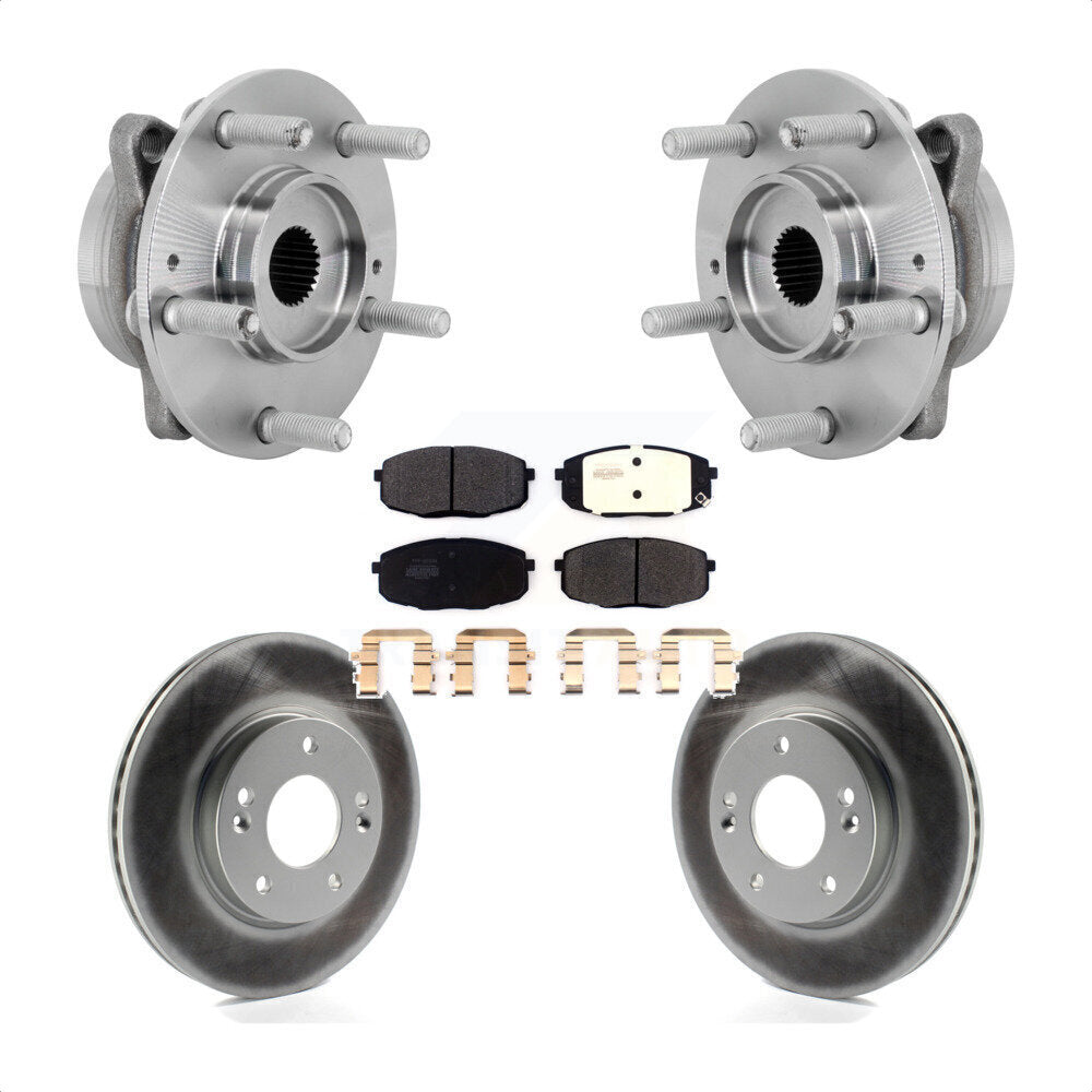 Hub Bearing Assembly Coat Brake Rotor Pads Front Kit For Hyundai Kona Kia Seltos