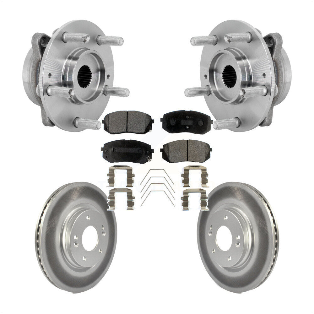 Hub Bearing Assembly Coat Brake Rotor Pads Front Kit For Hyundai Kona Kia Seltos