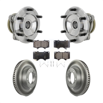 Hub Bearing Coated Brake Rotor & Pads Front Kit For 2010-2021 Toyota 4Runner RWD