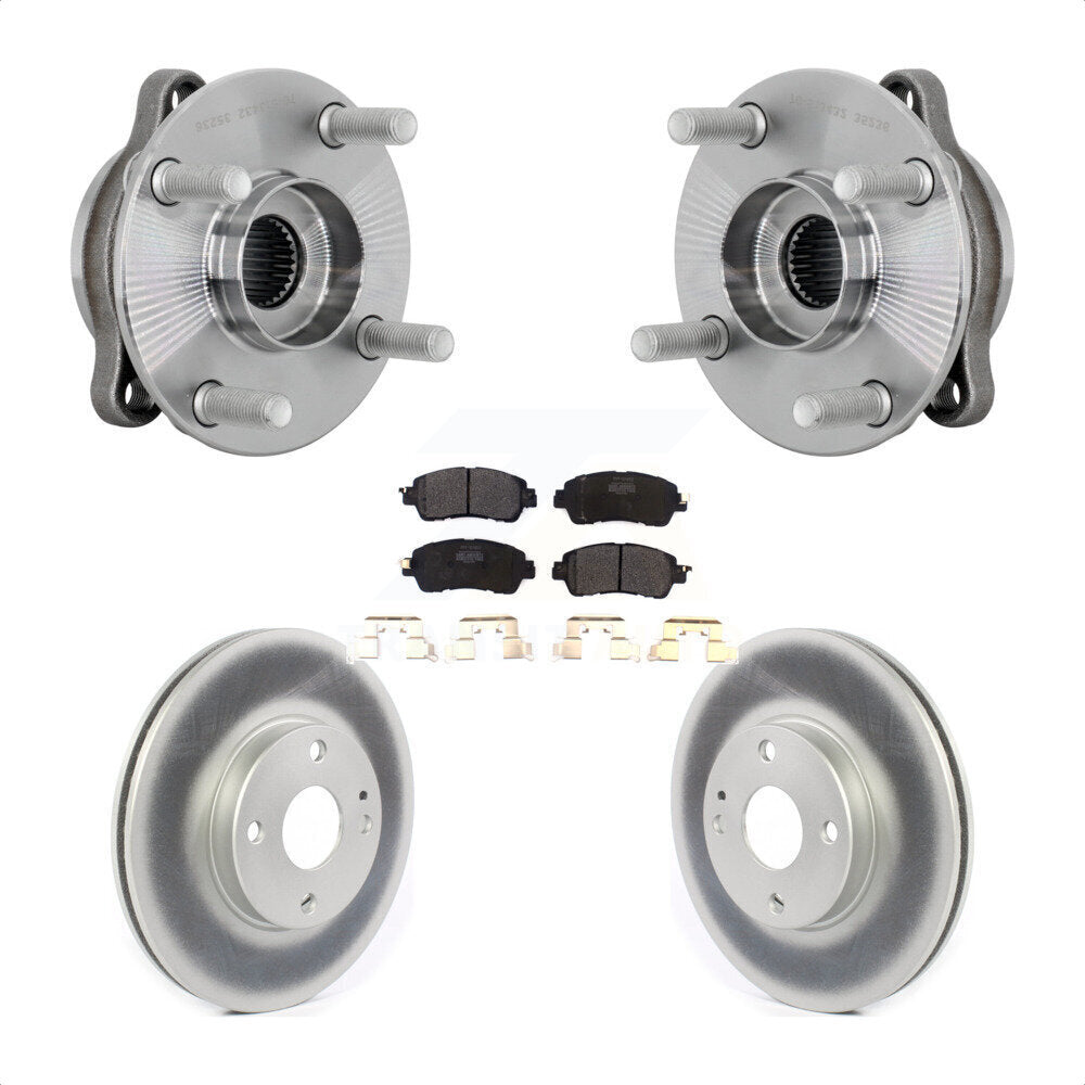 Hub Bearing Assembly Coated Brake Rotor Pads Front Kit For Toyota Yaris iA Scion