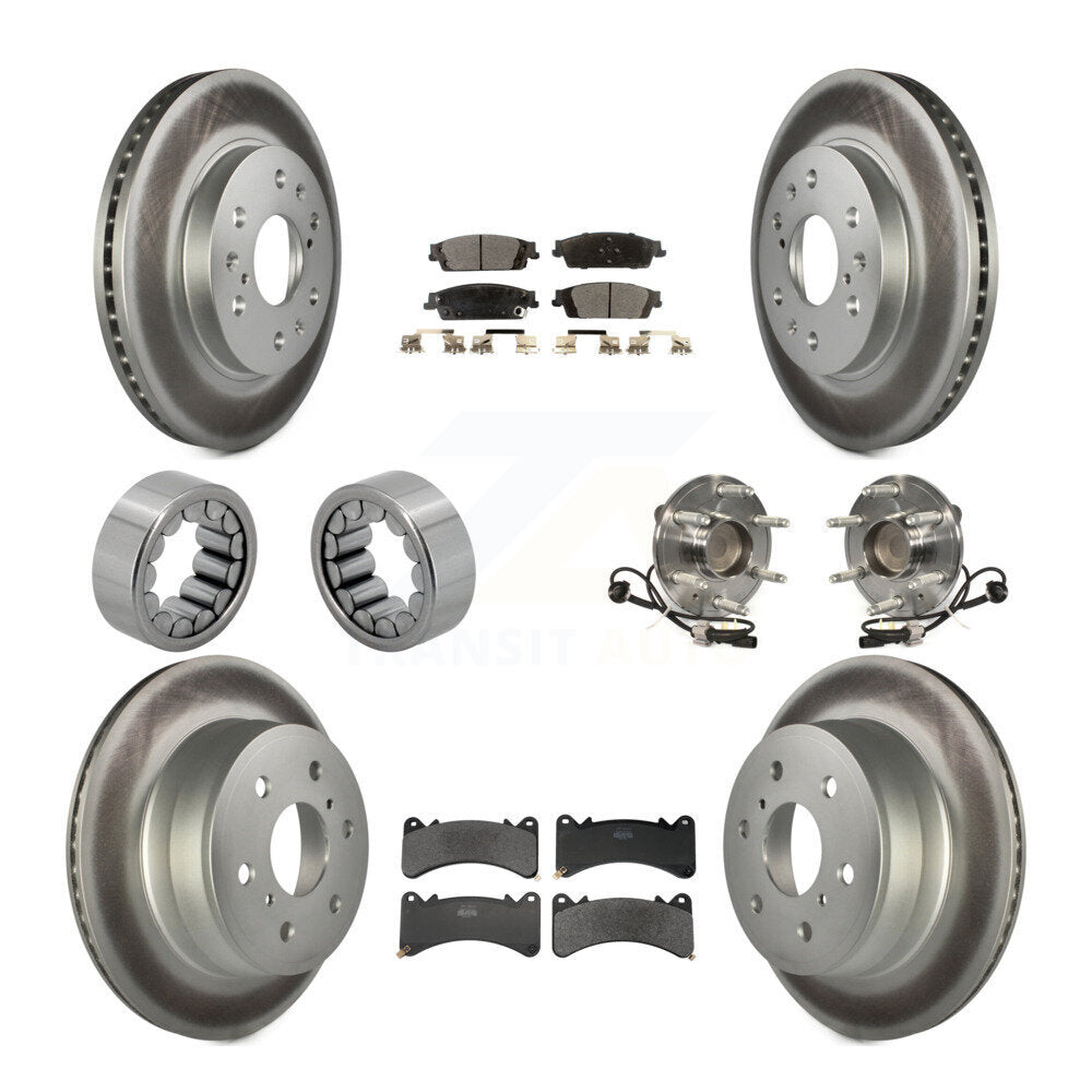 Hub Bearing Coat Brake Rotor Pads Shoe Front Rear Kit (10Pc) For GMC Sierra 1500