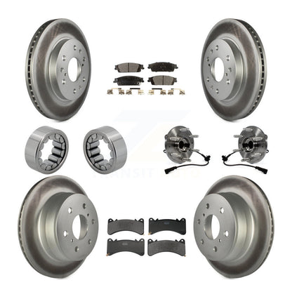 Hub Bearing Coat Brake Rotor Pads Shoe Front Rear Kit (10Pc) For GMC Sierra 1500