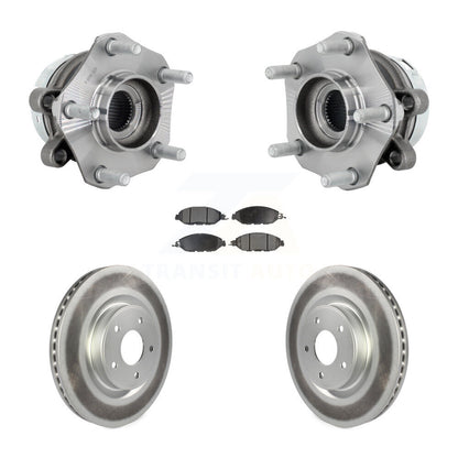 Hub Bearing Assembly Coated Disc Brake Rotor And Pad Front Kit For Nissan Murano