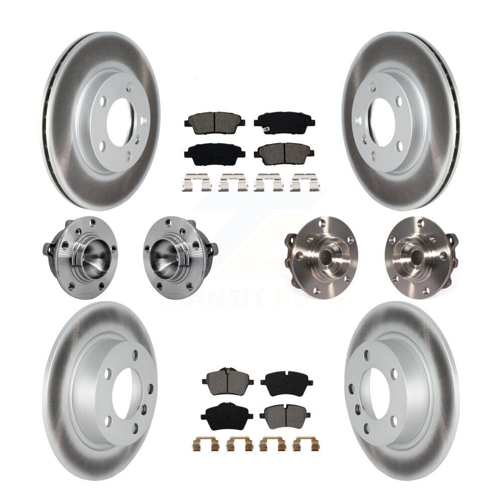 Hub Bearing Coated Brake Rotor Pad Front Rear Kit (10Pc) For Mini Cooper Paceman