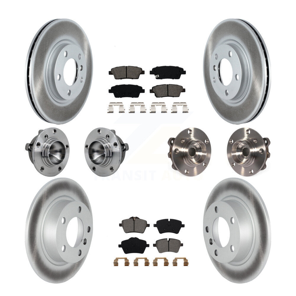 Hub Bearing Coated Brake Rotor Pad Front Rear Kit (10Pc) For Mini Cooper Paceman