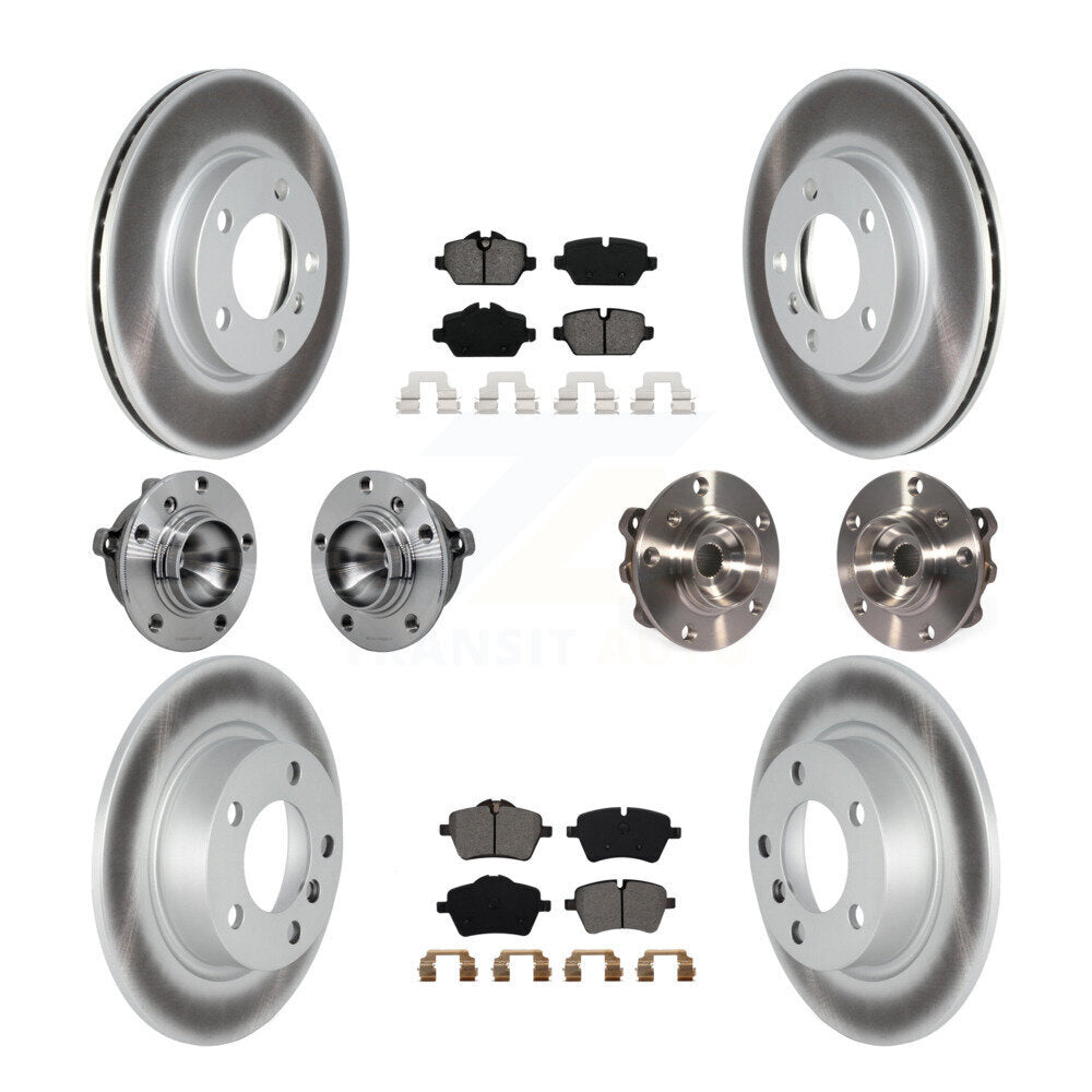 Hub Bearing Coated Brake Rotor Pad Front Rear Kit (10Pc) For Mini Cooper Paceman
