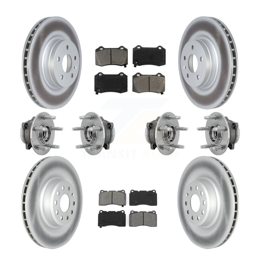 Hub Bearing Coated Brake Rotor Pad Front Rear Kit (10Pc) For 2017-2019 Tesla X S