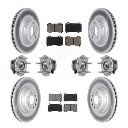 Hub Bearing Coated Brake Rotor Pad Front Rear Kit (10Pc) For 2017-2019 Tesla X S