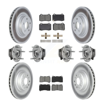 Hub Bearing Coat Brake Rotor Pad Front Rear Kit (10Pc) For 16 Tesla S From 04