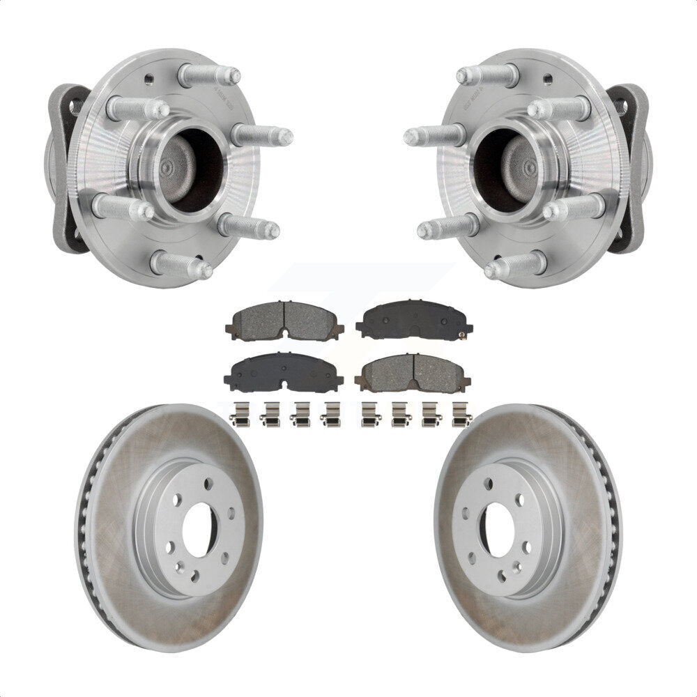 Hub Bearing Coat Brake Rotor Pad Front Kit For Chevrolet Colorado GMC Canyon RWD