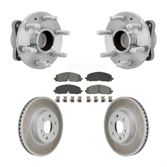 Hub Bearing Coat Brake Rotor Pad Front Kit For Chevrolet Colorado GMC Canyon RWD