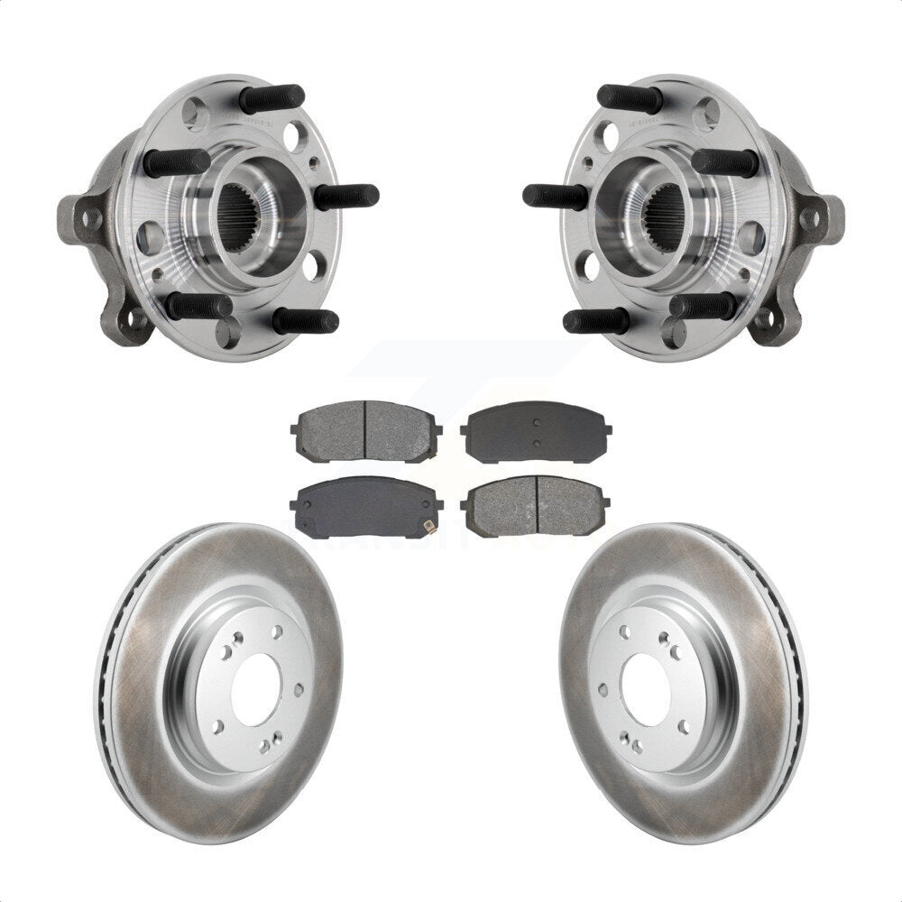 Hub Bearing Assembly Coated Brake Rotor Pads Front Kit For Hyundai Sonata Kia K5