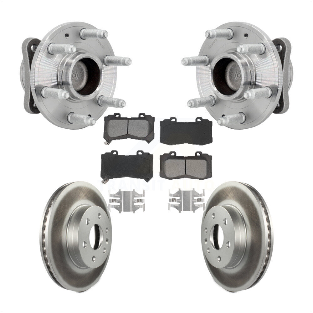 Hub Bearing Coat Brake Rotor Pad Front Kit For Chevrolet Colorado GMC Canyon RWD