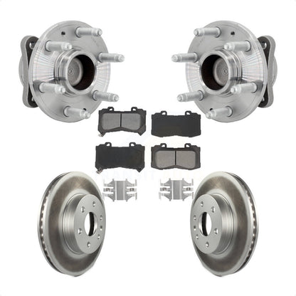 Hub Bearing Coat Brake Rotor Pad Front Kit For Chevrolet Colorado GMC Canyon RWD