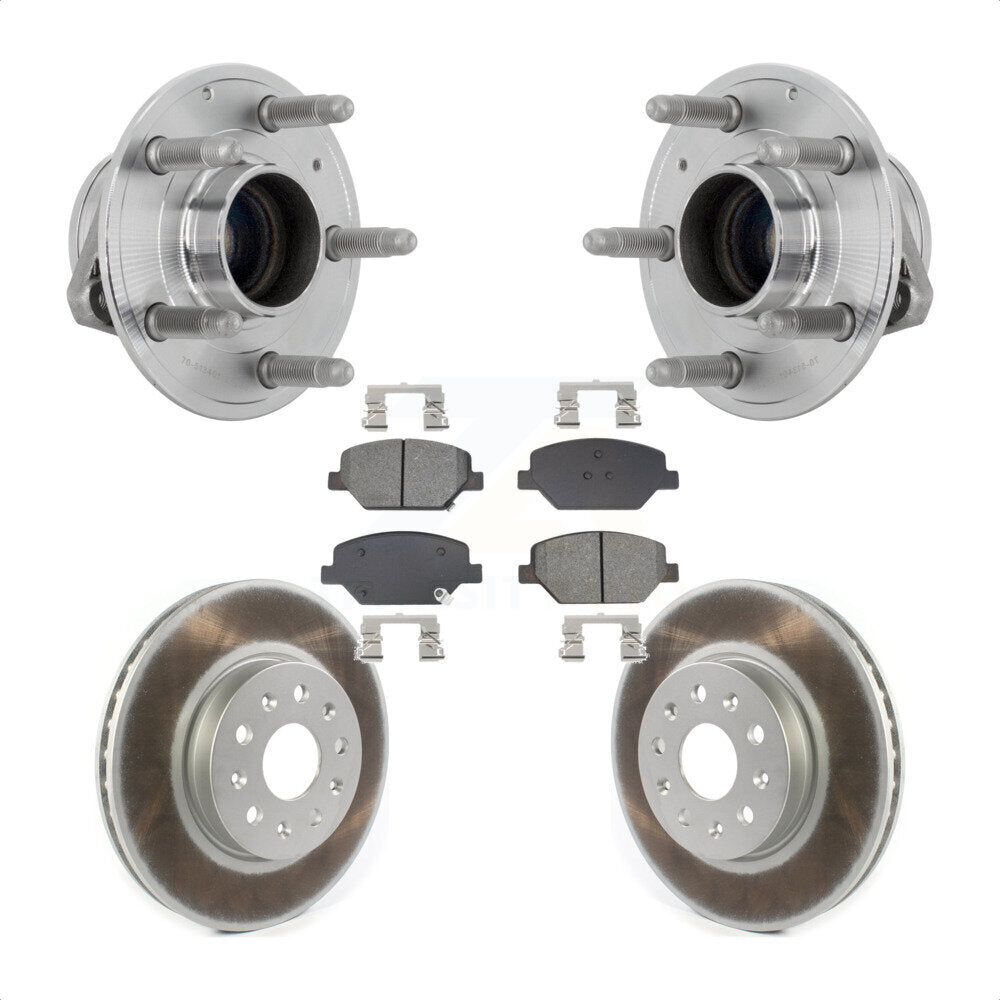Hub Bearing Assembly Coated Disc Brake Rotor Pads Front Kit For Chevrolet Camaro