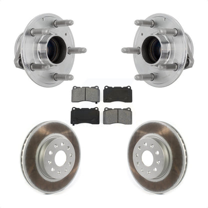 Hub Bearing Coat Brake Rotor Pad Front Kit For Chevrolet Camaro Cadillac CTS CT6