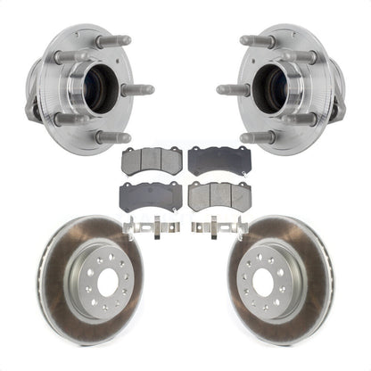 Hub Bearing Assembly Coated Brake Rotor Pad Front Kit For Chevrolet Camaro LT LS