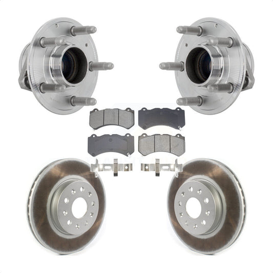 Hub Bearing Assembly Coated Brake Rotor Pad Front Kit For Chevrolet Camaro LT LS