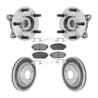 Hub Bearing Assembly Coated Brake Rotor Pads Front Kit For 2021-2022 Mazda 3 FWD