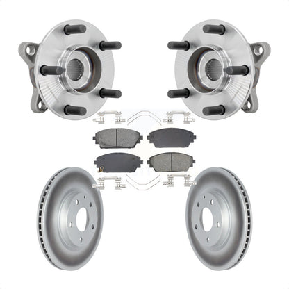 Hub Bearing Assembly Coated Brake Rotor Pads Front Kit For 2021-2022 Mazda 3 AWD