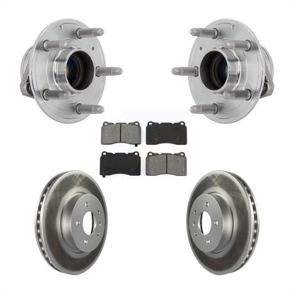 Hub Bearing Assembly Coated Disc Brake Rotor And Pads Front Kit For Cadillac ATS