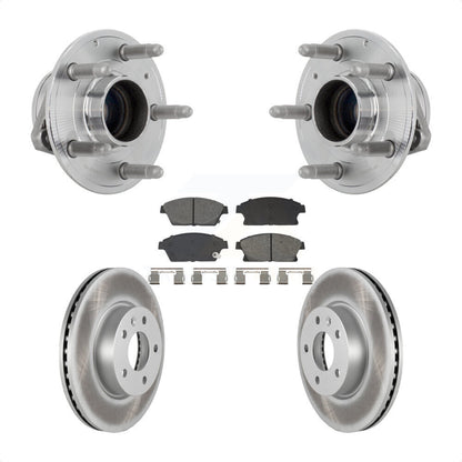 Hub Bearing Assembly Coated Disc Brake Rotor And Pads Front Kit For Cadillac ATS