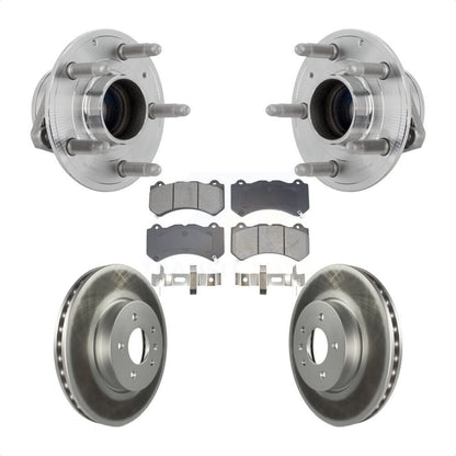 Hub Bearing Assembly Coat Brake Rotor Pads Front Kit For Cadillac ATS V with RWD