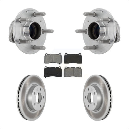 Hub Bearing Coated Brake Rotor Pad Front Kit For 2019 Cadillac ATS Base with RWD