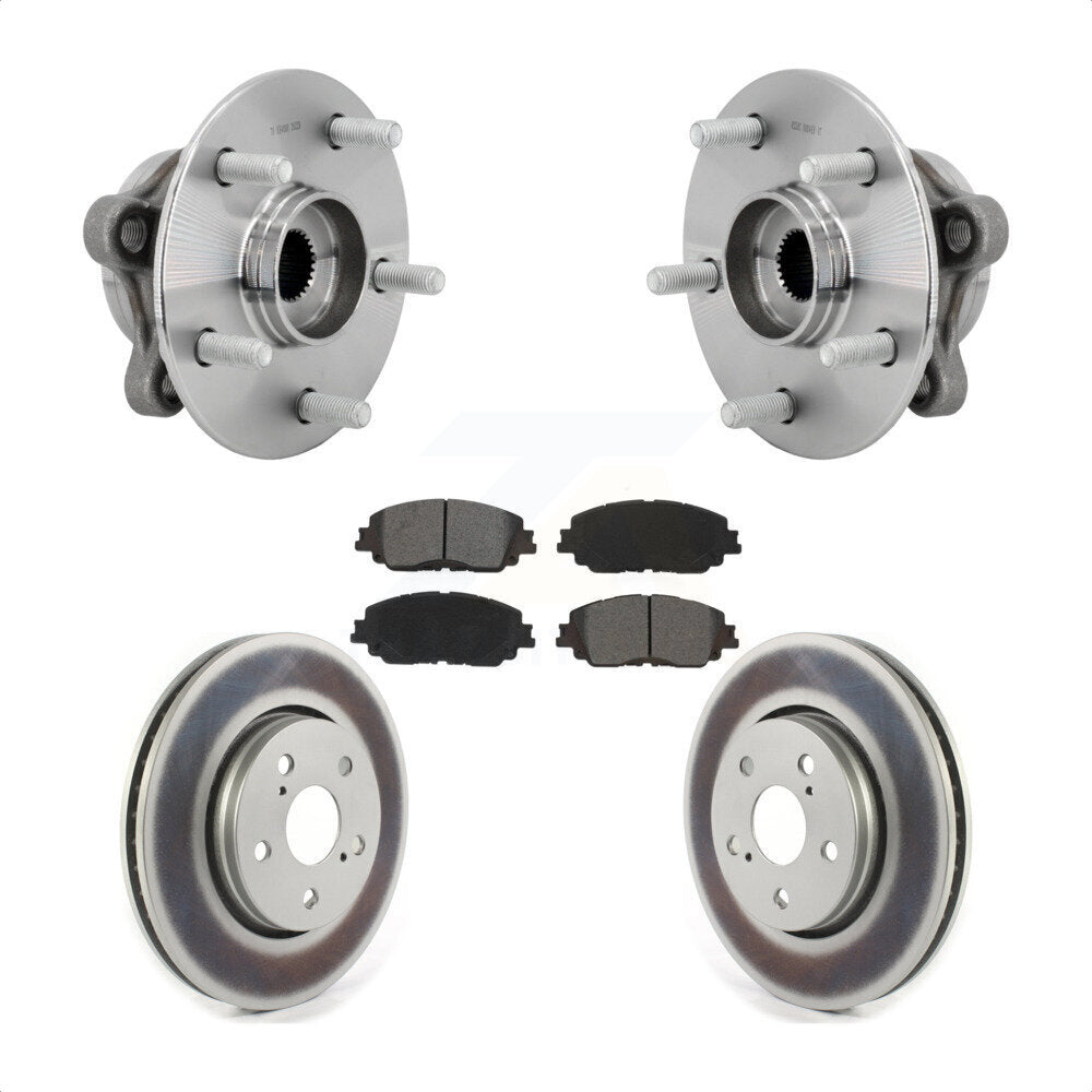 Hub Bearing Assembly Coated Disc Brake Rotors And Pads Front Kit For Toyota C-HR