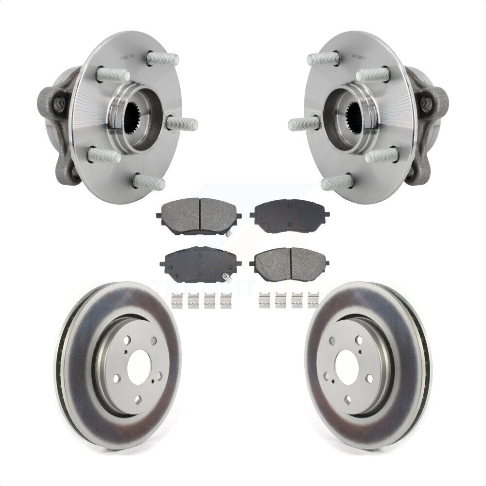 Hub Bearing Assembly Coated Disc Brake Rotors And Pads Front Kit For Toyota C-HR