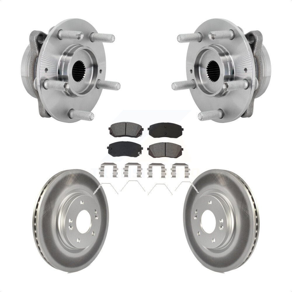 Hub Bearing Assembly Coat Brake Rotor Pads Front Kit For Hyundai Kona Kia Seltos