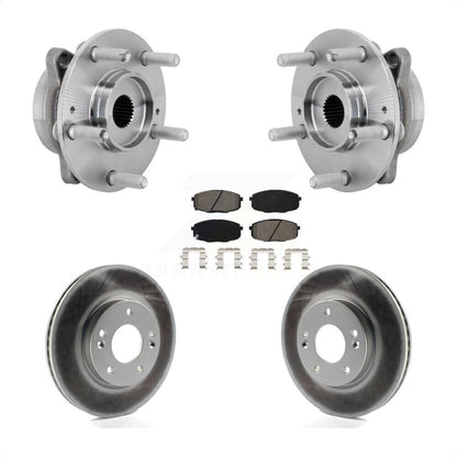 Hub Bearing Assembly Coat Brake Rotor Pads Front Kit For Hyundai Kona Kia Seltos