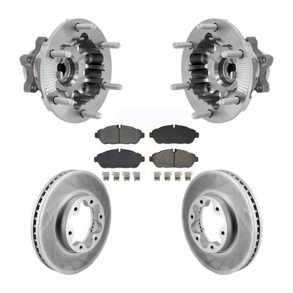 Hub Bearing Coat Brake Rotor Pads Front Kit For Ford Transit-250 Transit-350 AWD