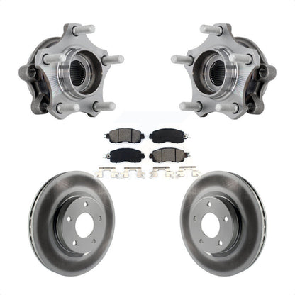 Hub Bearing Assembly Coat Brake Rotor Pads Front Kit For 2019-2023 Nissan Altima